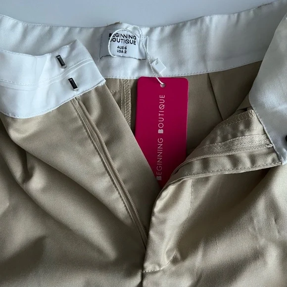 NWT baggy pleated trousers, light tan, 2 - Picture 9 of 9